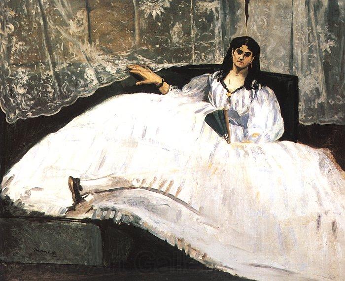 Edouard Manet Bauldaire's Mistress Reclining Spain oil painting art